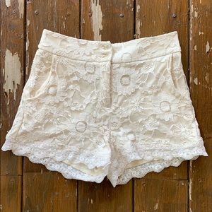 High rise lace shorts!